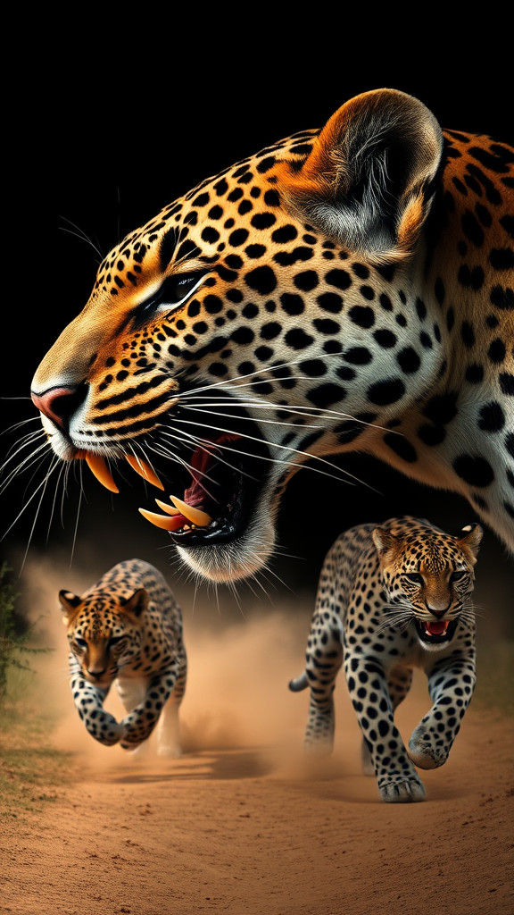 Leopard Double Exposure: Hyperrealistic Wildlife Photography