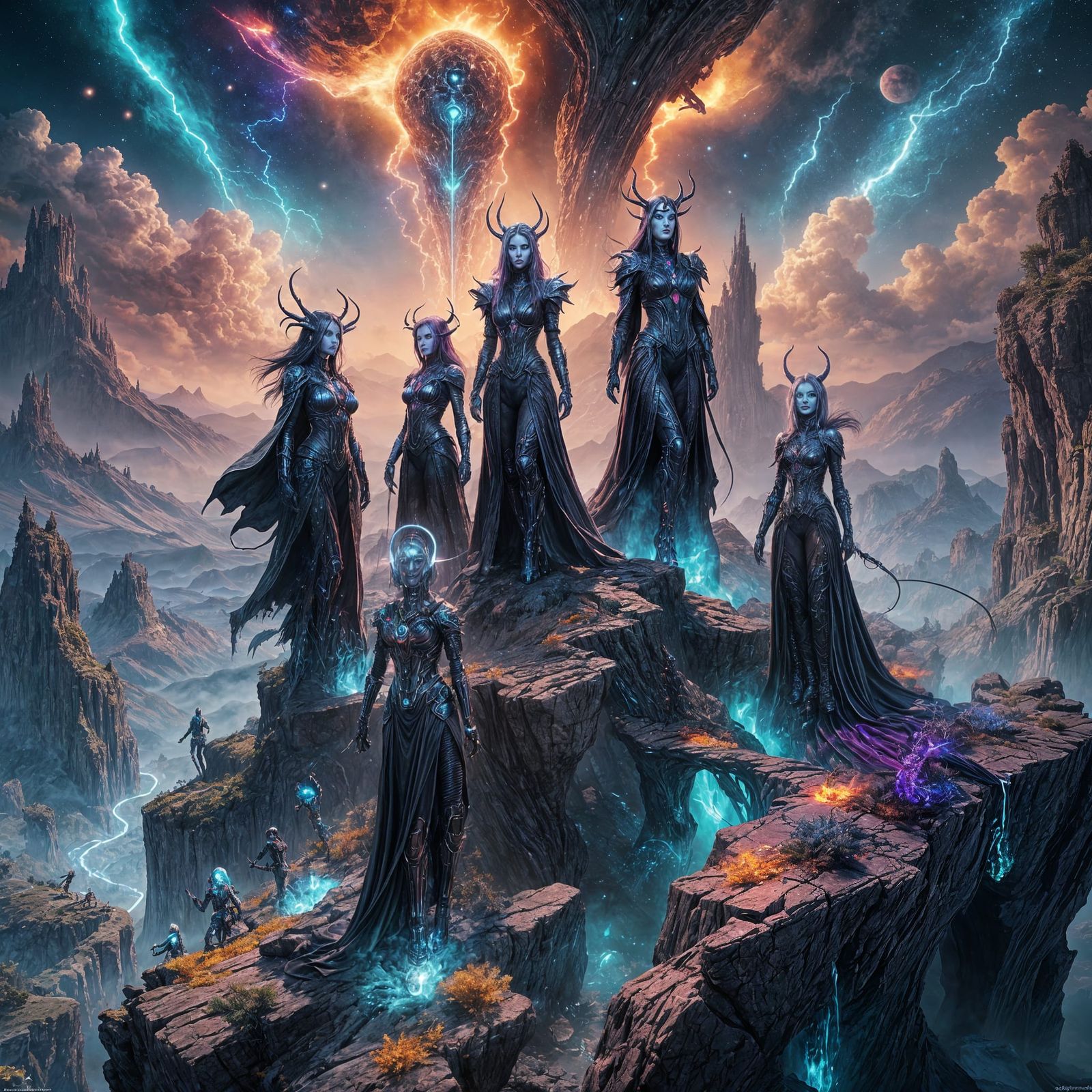 Cybernetic Witches in a Nebula: Digital Art