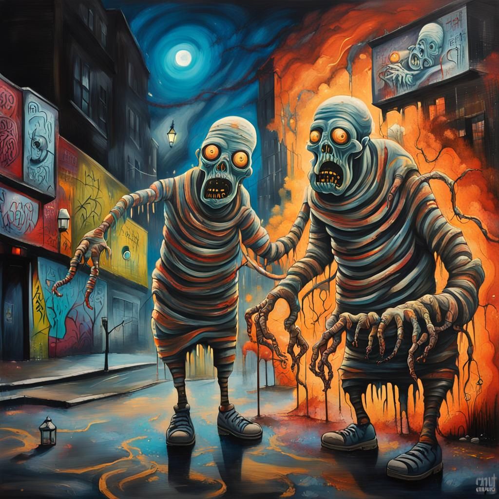 Graffiti Street Art: Two-Headed Wet Nurse