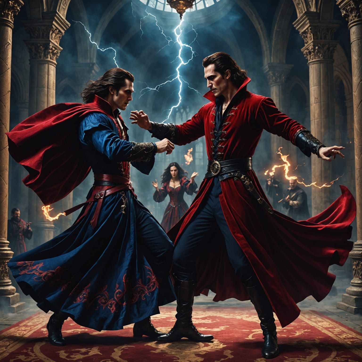 Vampires Engage in Epic Duel on Fantasy Novel Cover