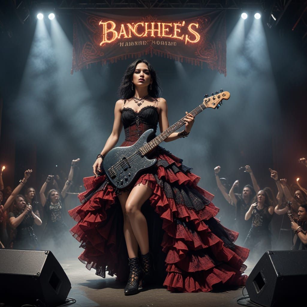 Mexican Bassist Rocks Gothic Concert Stage