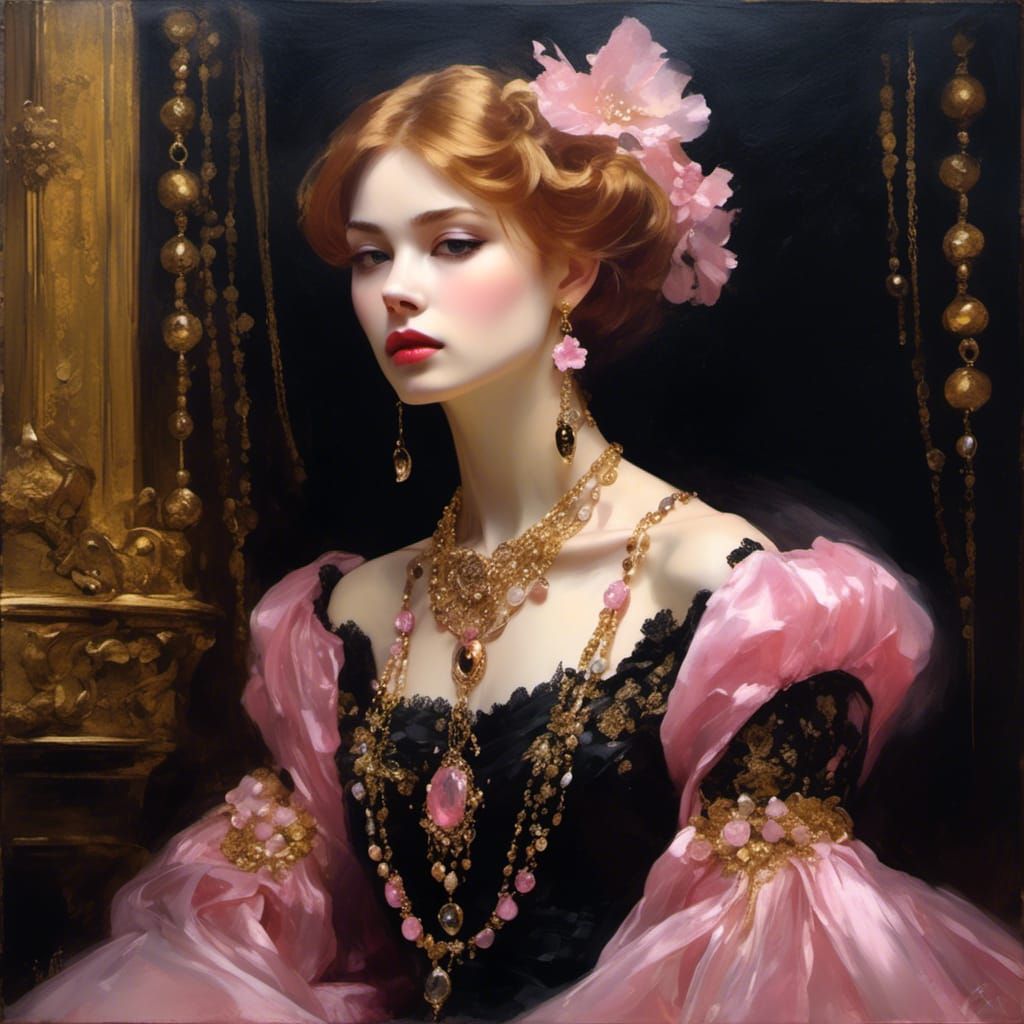 Gothic Oil Portrait of Polish Noble Woman