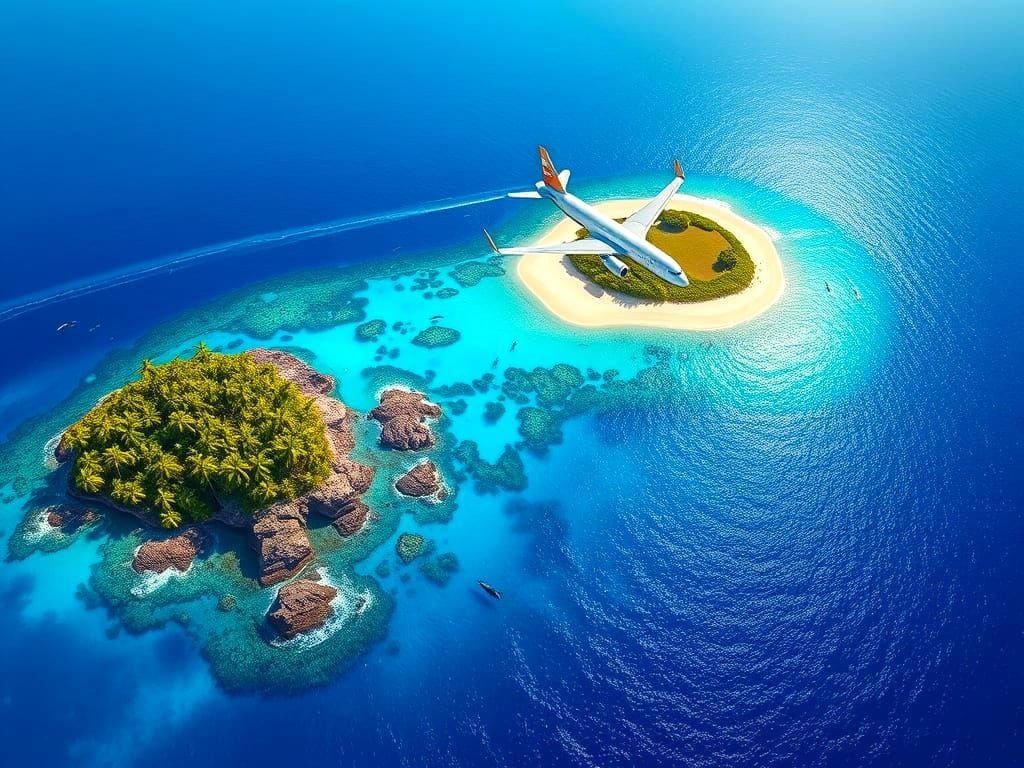 Breathtaking Tropical Island Paradise in Vibrant Colors