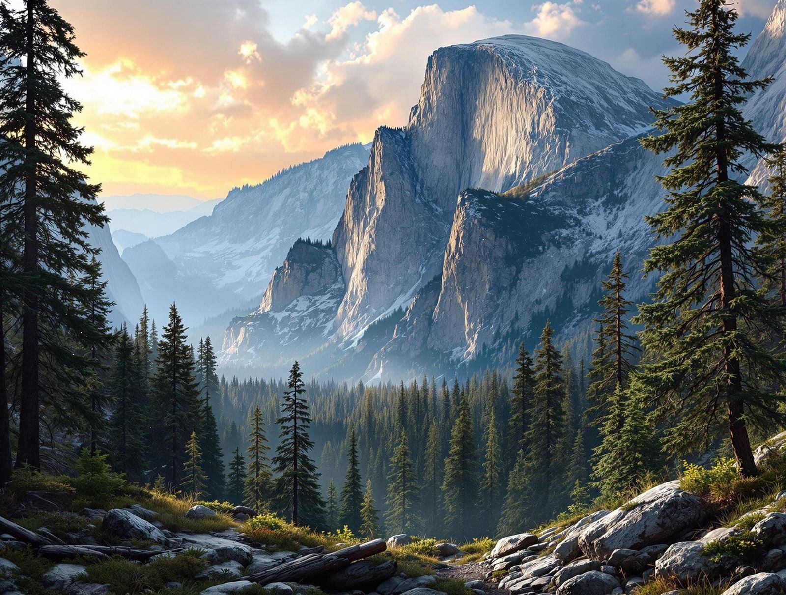 Cinematic Yosemite Landscape Near White Wolf Camp
