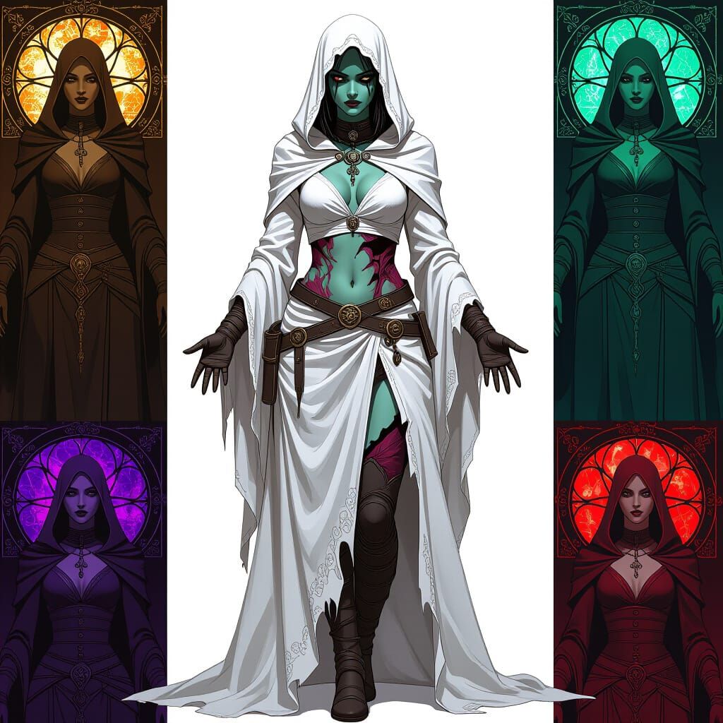 Undead Cleric Portrait in Dark Fantasy Style