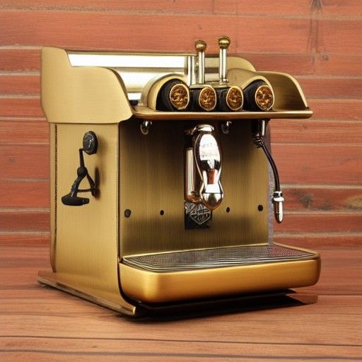 Steampunk Antique Espresso Machine in 3D