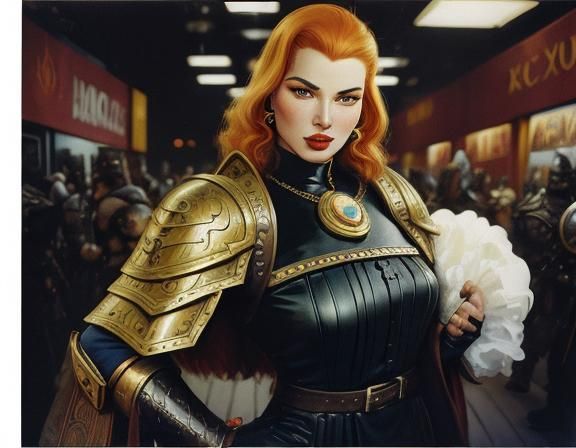 Dwarf Artificer in Armor, Ligne Claire Illustration