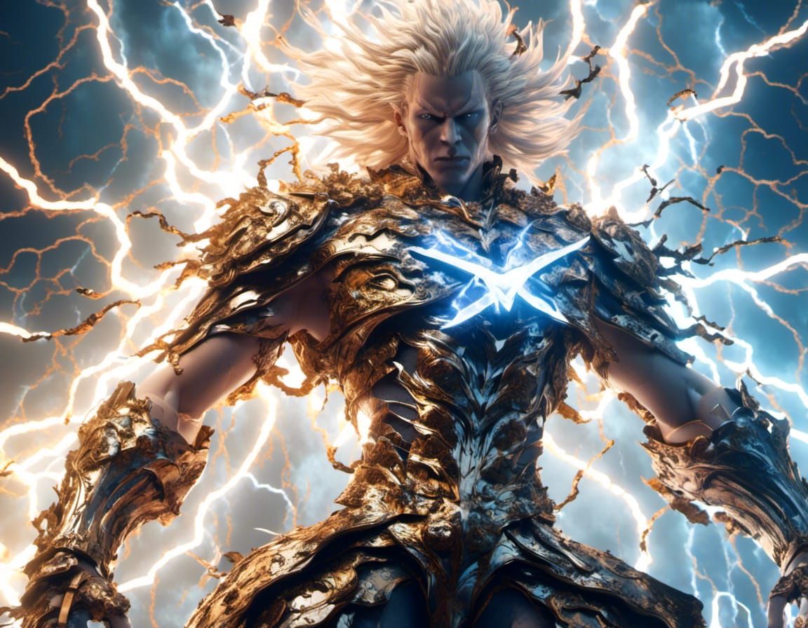 Lightning Elemental God Surrounded by White Lightning