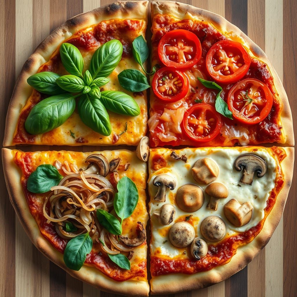 Four Seasons Pizza: A Digital Art Foodscape