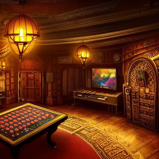 Epic Gaming Room: Digital Matte Painting