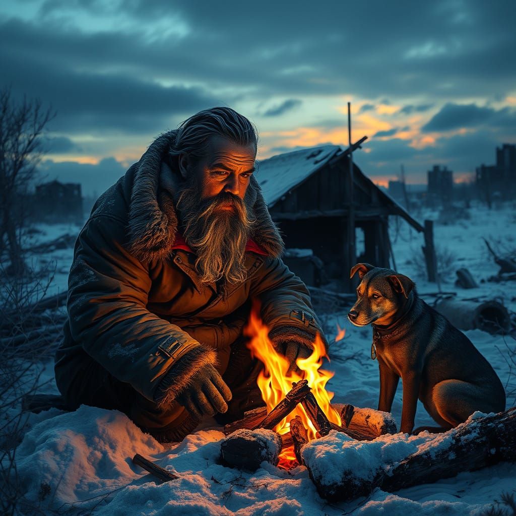 Weathered Survivor of a Harsh Post-Apocalyptic Winter