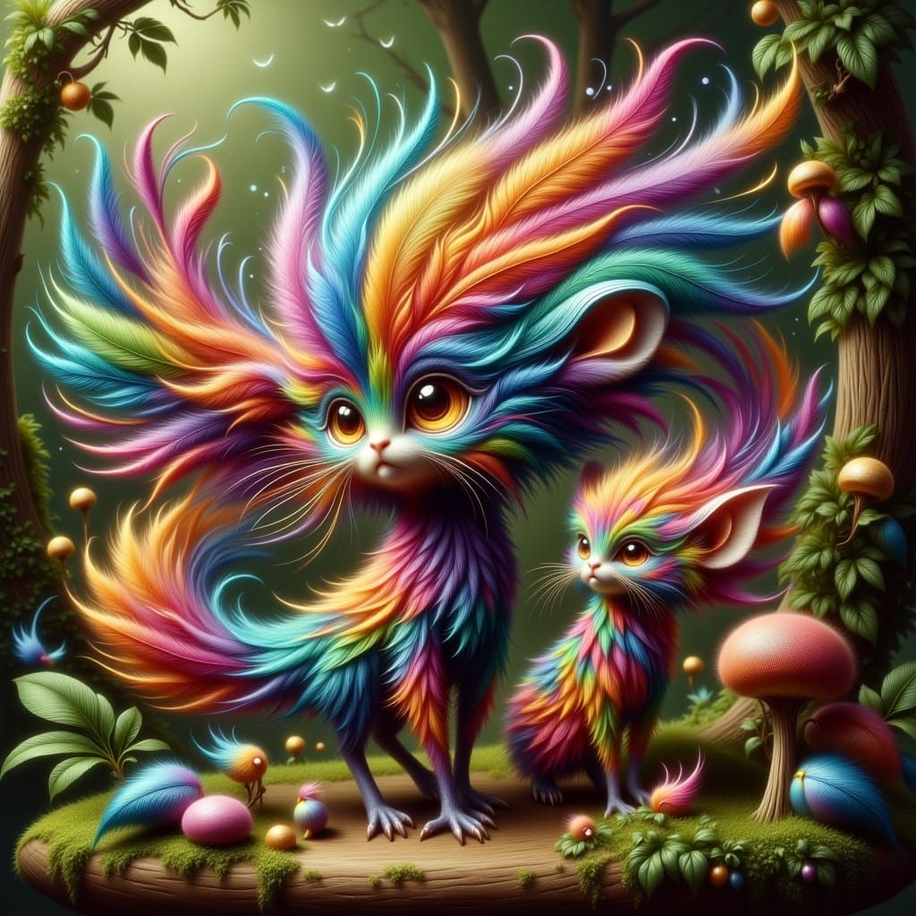 Feathered Gremlins in Lush Jungle