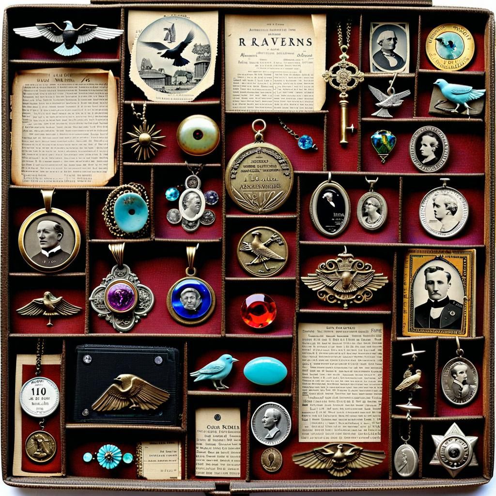 Steampunk Scrapbook Collage of Vintage Keepsakes