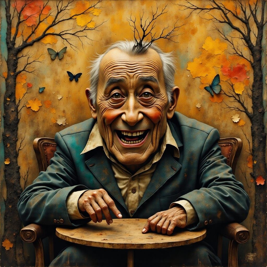 Extinct Animals in Carnival, Fabric Art Oil Painting