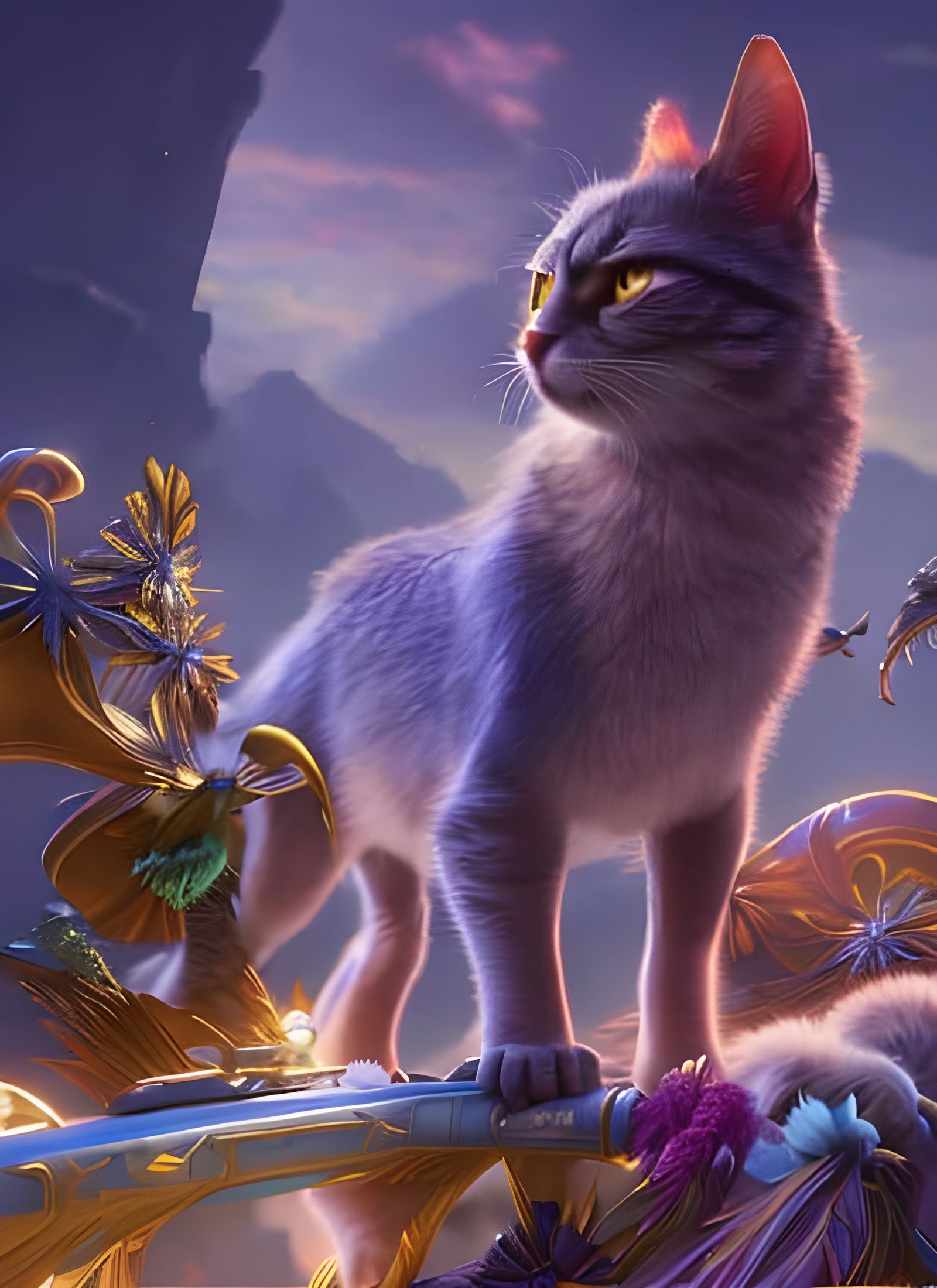 Cat in a fantasy setting