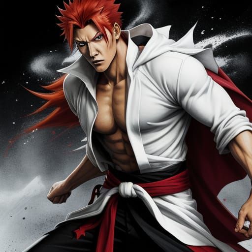 Bleach-Inspired Anime Warrior in White Gi