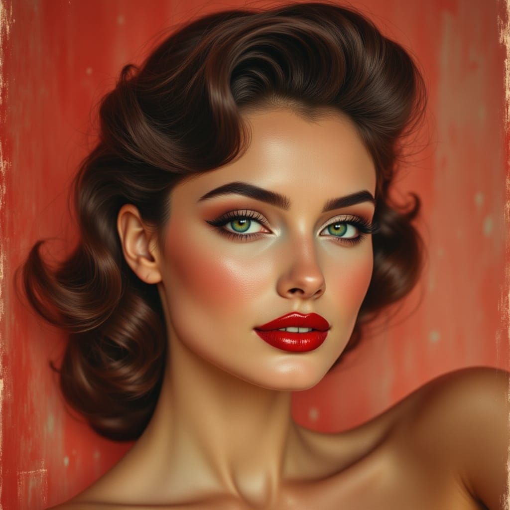 1960s Pin-Up Model Portrait of Alys