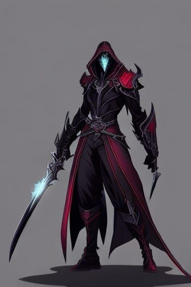 Anime Reaper of Death in Cyberpunk Style