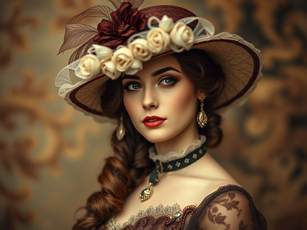 Victorian Woman in Art Nouveau Fashion Photography