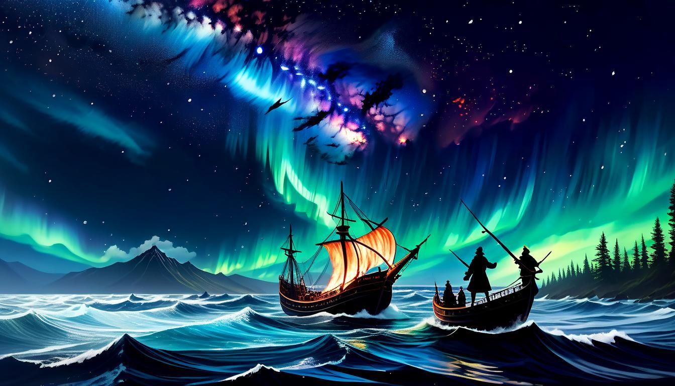 Epic Sea Dragon Voyage in Watercolor