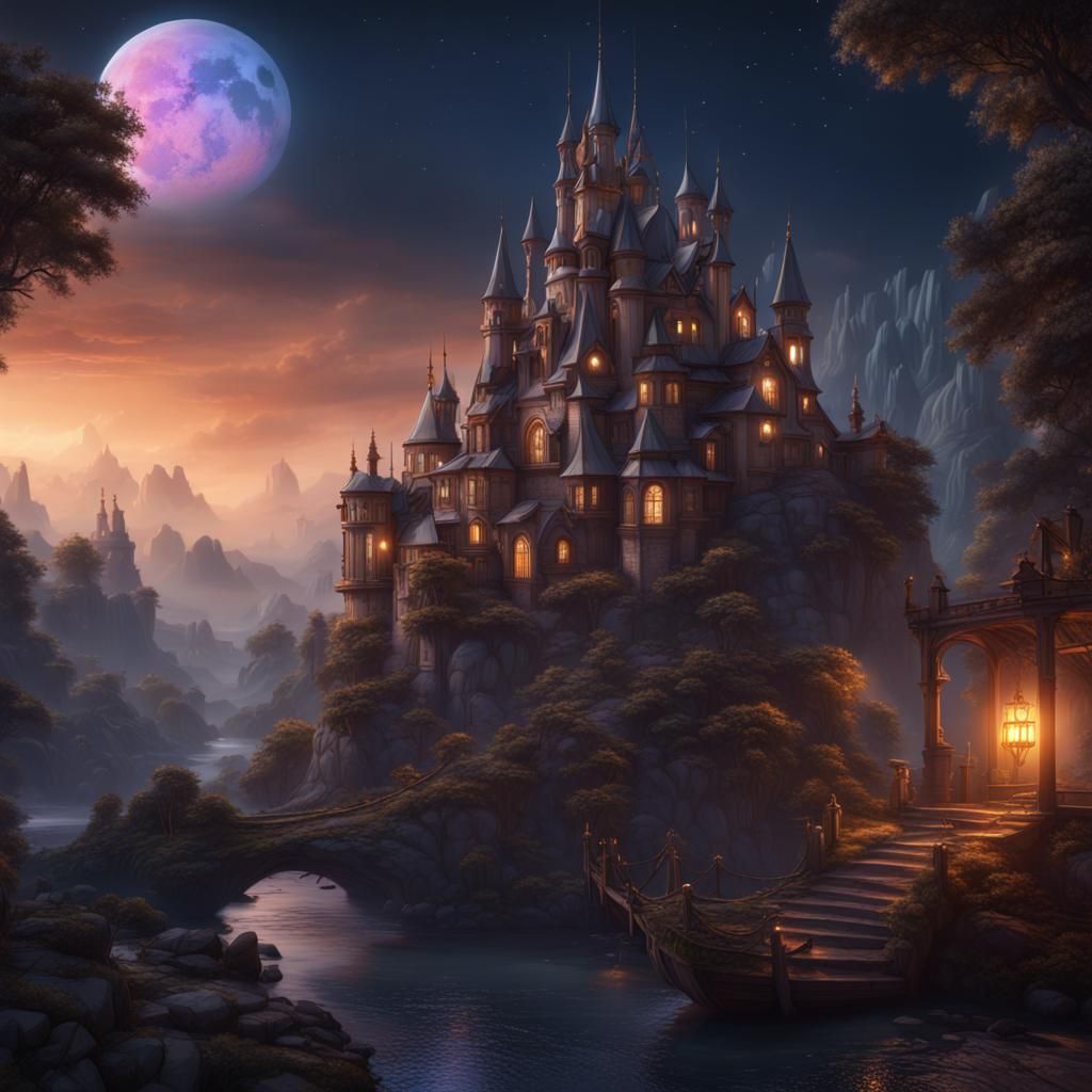 Fantastical Good Night Matte Painting