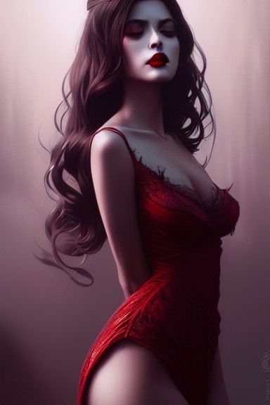 Dark Noir Detective: Alluring Beauty in Digital Art