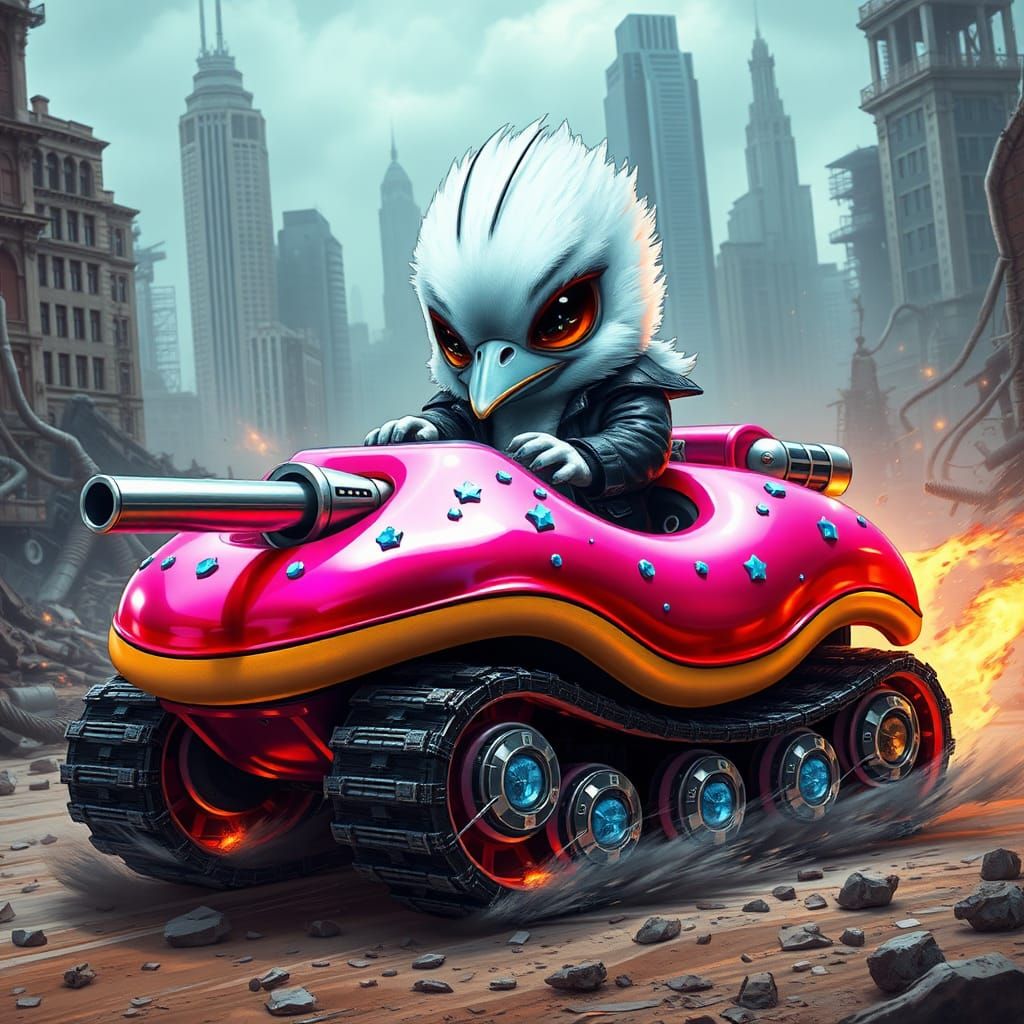 Furious Goose Alien Races Donut Tank in Wasteland