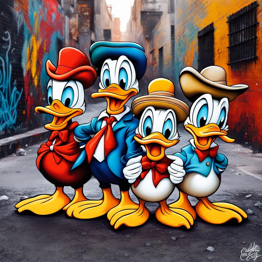 The Three Caballeros Graffiti Splash Art