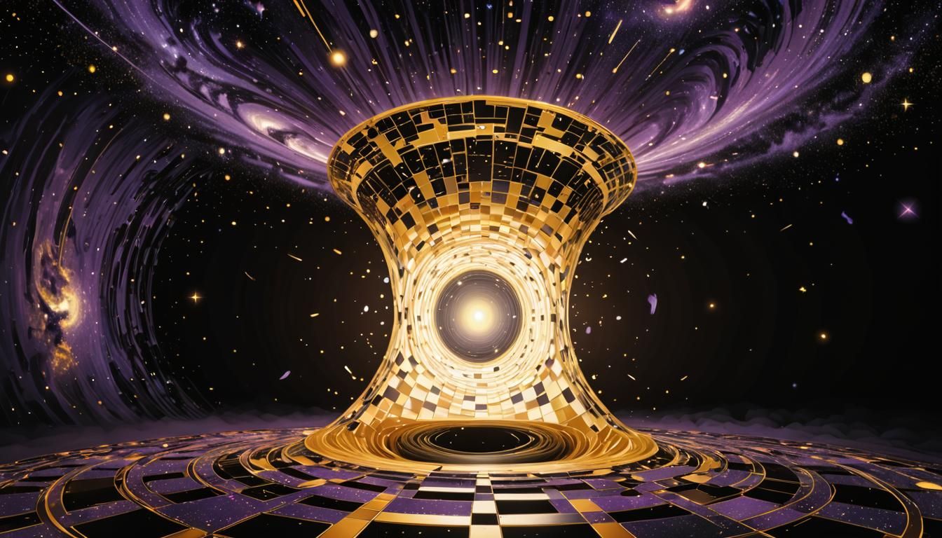 Psychedelic Black Hole with Inverted Galaxies