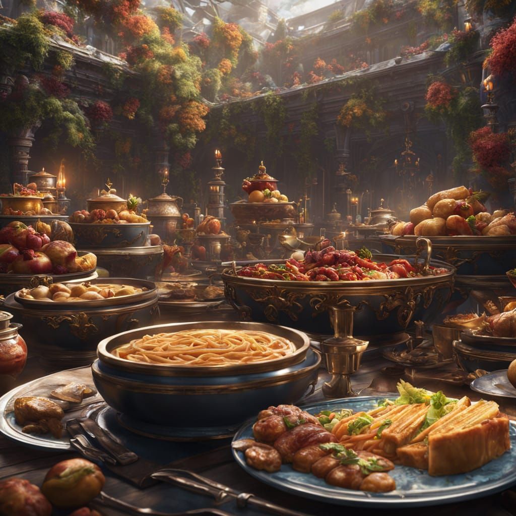 Fantastical Feast in Vibrant Colors