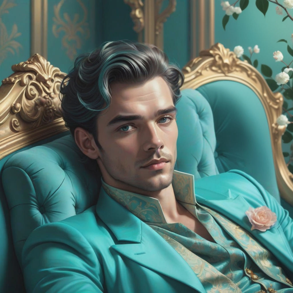 Rococo Fantasy: A Romantic Digital Illustration