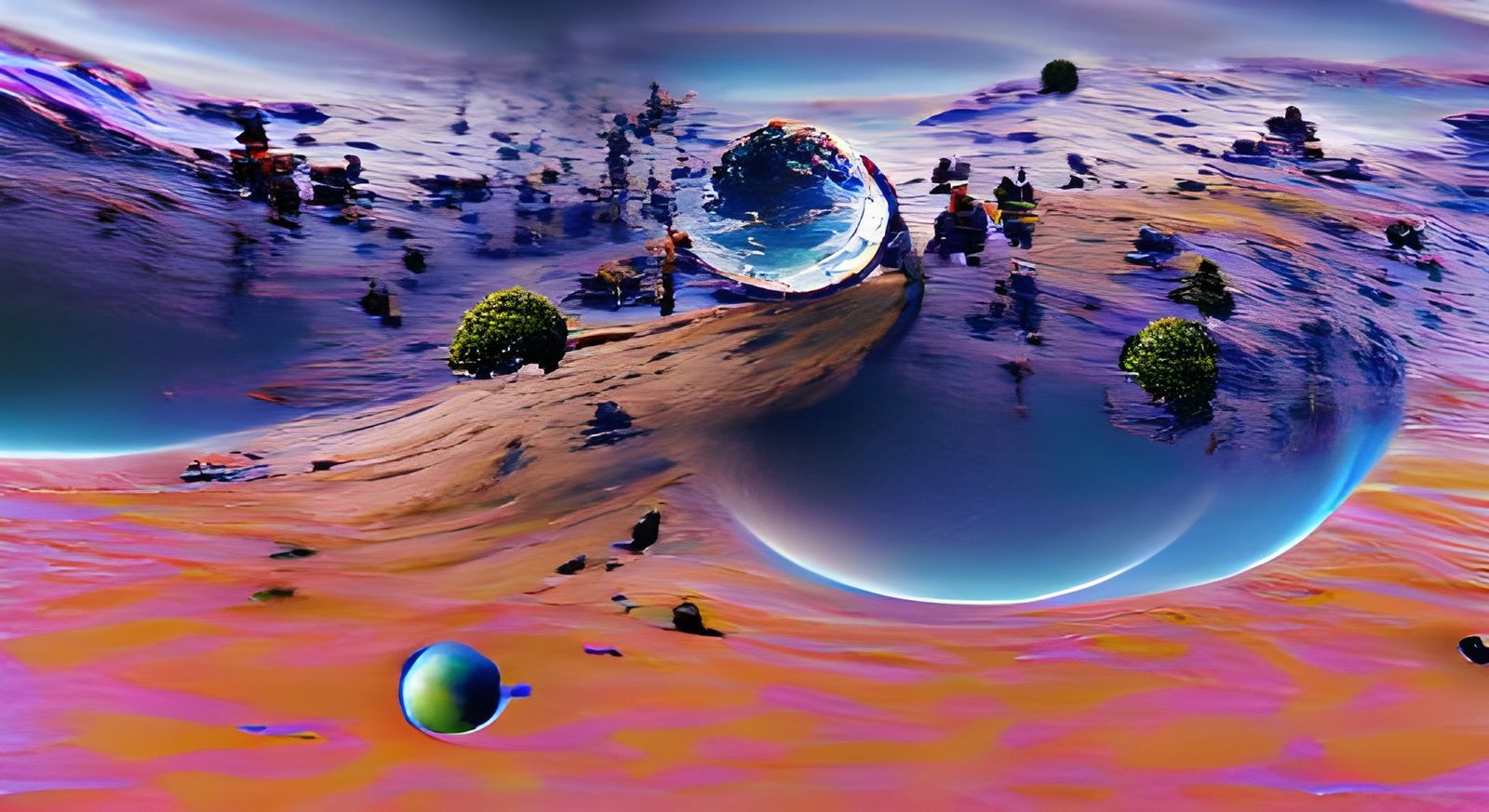AI-Generated Image of an Unknown Planet