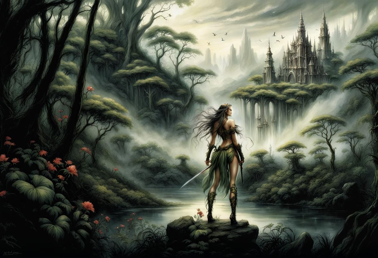 Luis Royo "wild nature" - Masterpiece, best quality, 8K, hig...