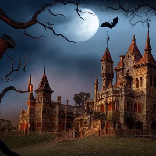 Spooky Halloween Castle in Australian Outback