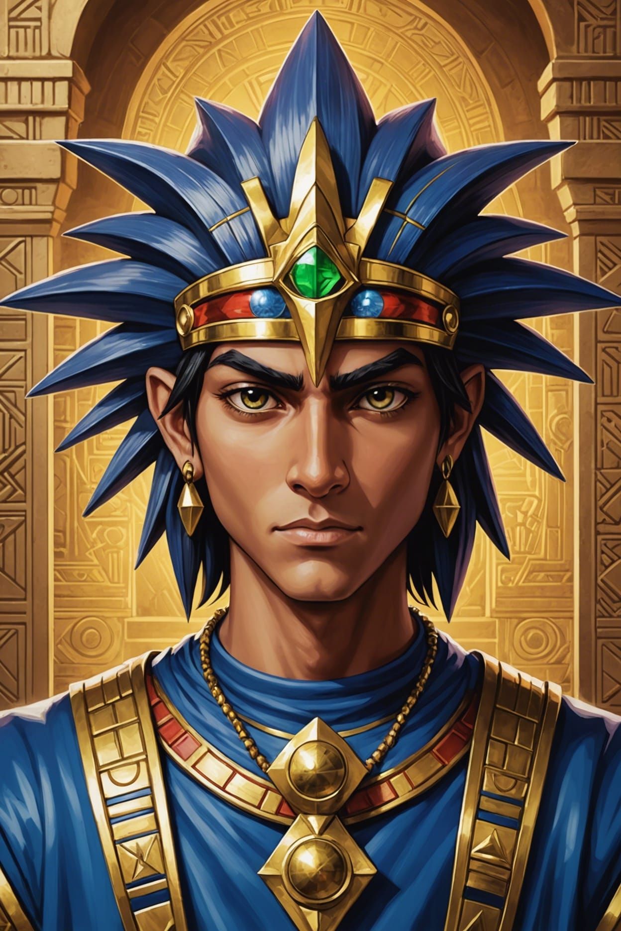 Yu-Gi-Oh Portrait with Egyptian Background