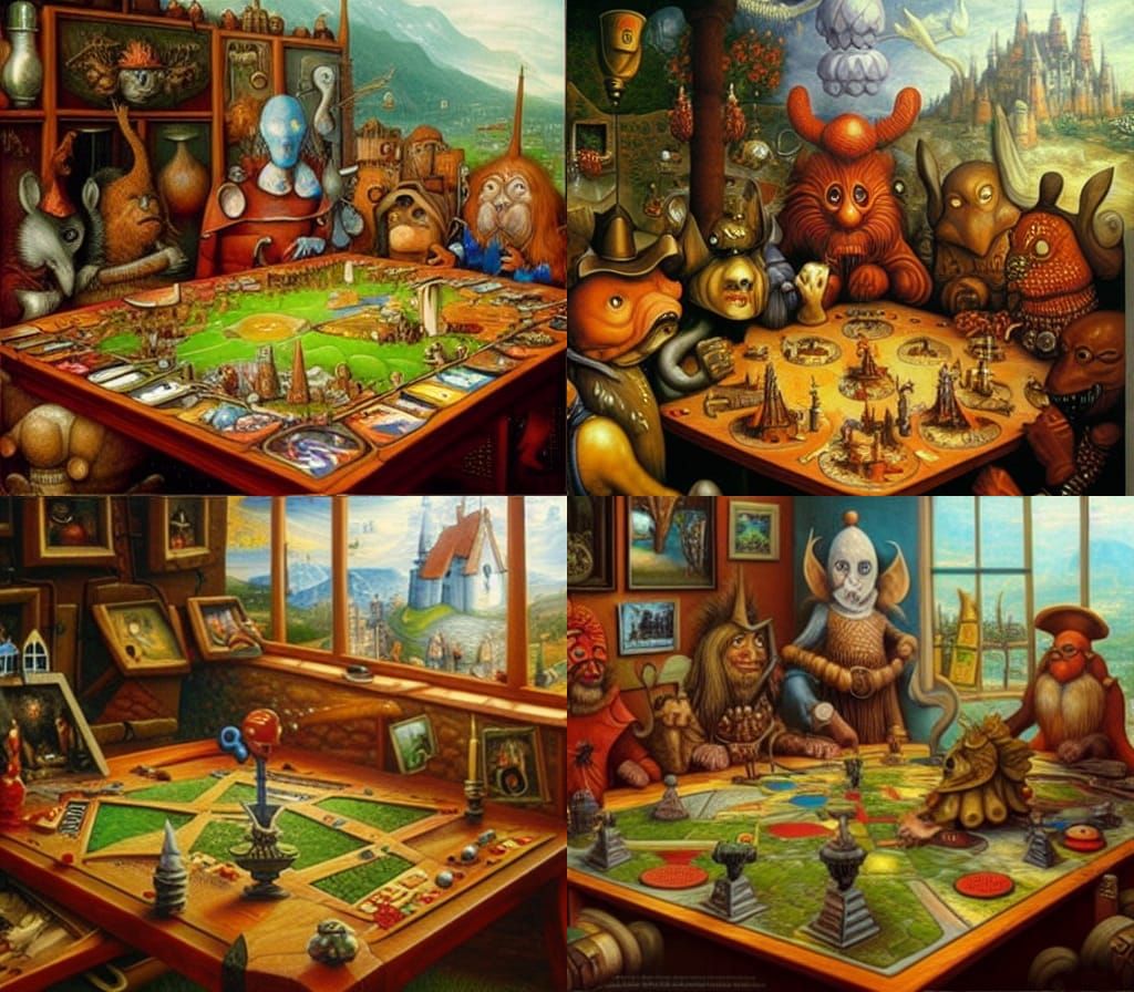 Surreal Tabletop Game Art, Inspired by Masters