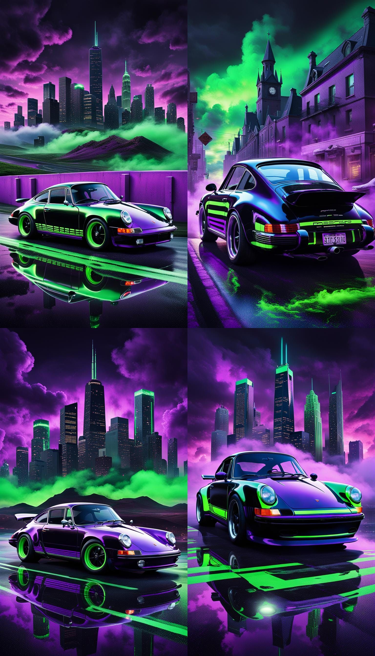 Hyper-Realistic Porsche Movie Poster in Cinematic Style