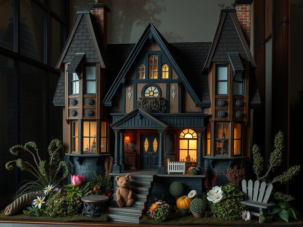 Horror Heart House in Beatrix Potter Style