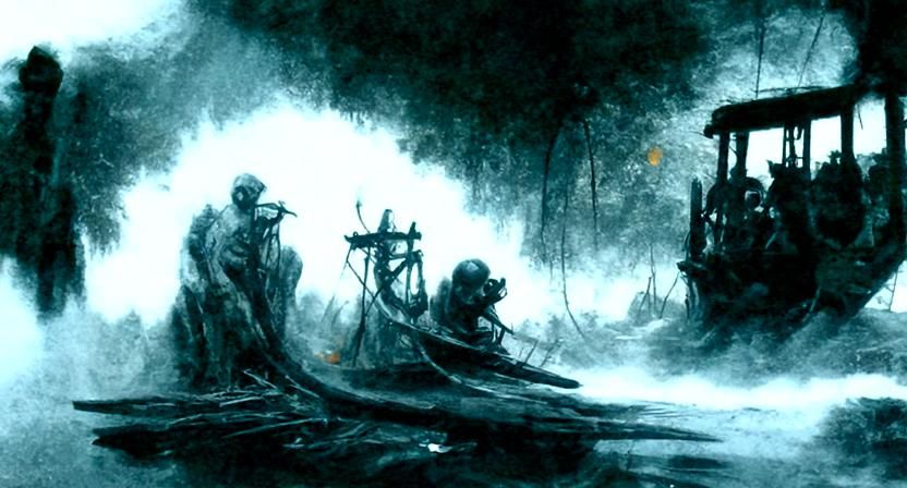 Lost Platoon in Vietnam Jungle: Doré Style