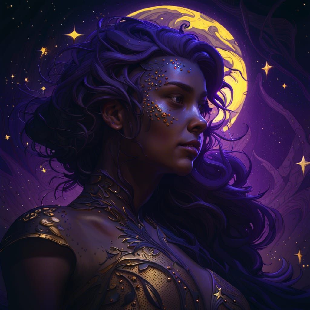 Starry Night: A Dark Fantasy Concept Art Masterpiece