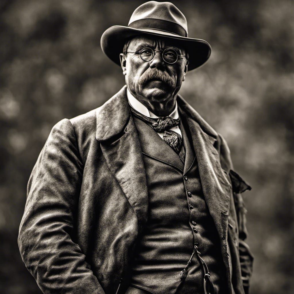 Hyperrealistic Portrait of Teddy Roosevelt in HDR
