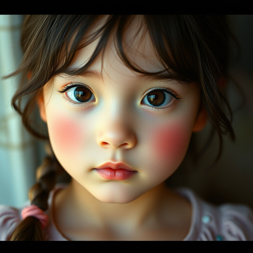 Cinematic Portrait of a Young Girl with Delicate Features