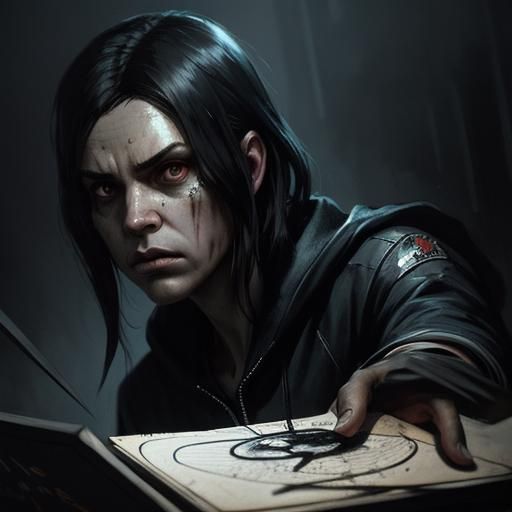 Sinister Liar Portrait in a Dark Fantasy Style