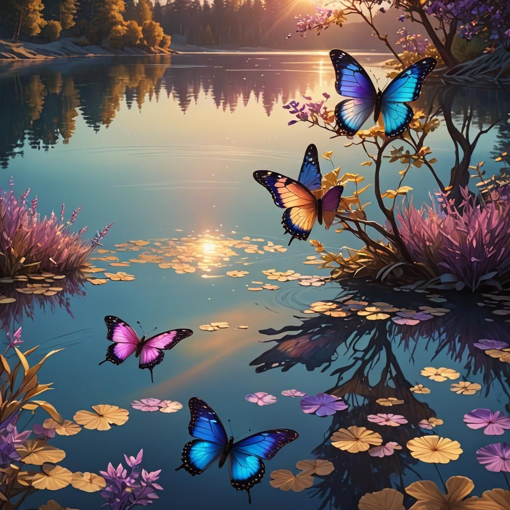 Butterfly Flight: A Digital Matte Painting