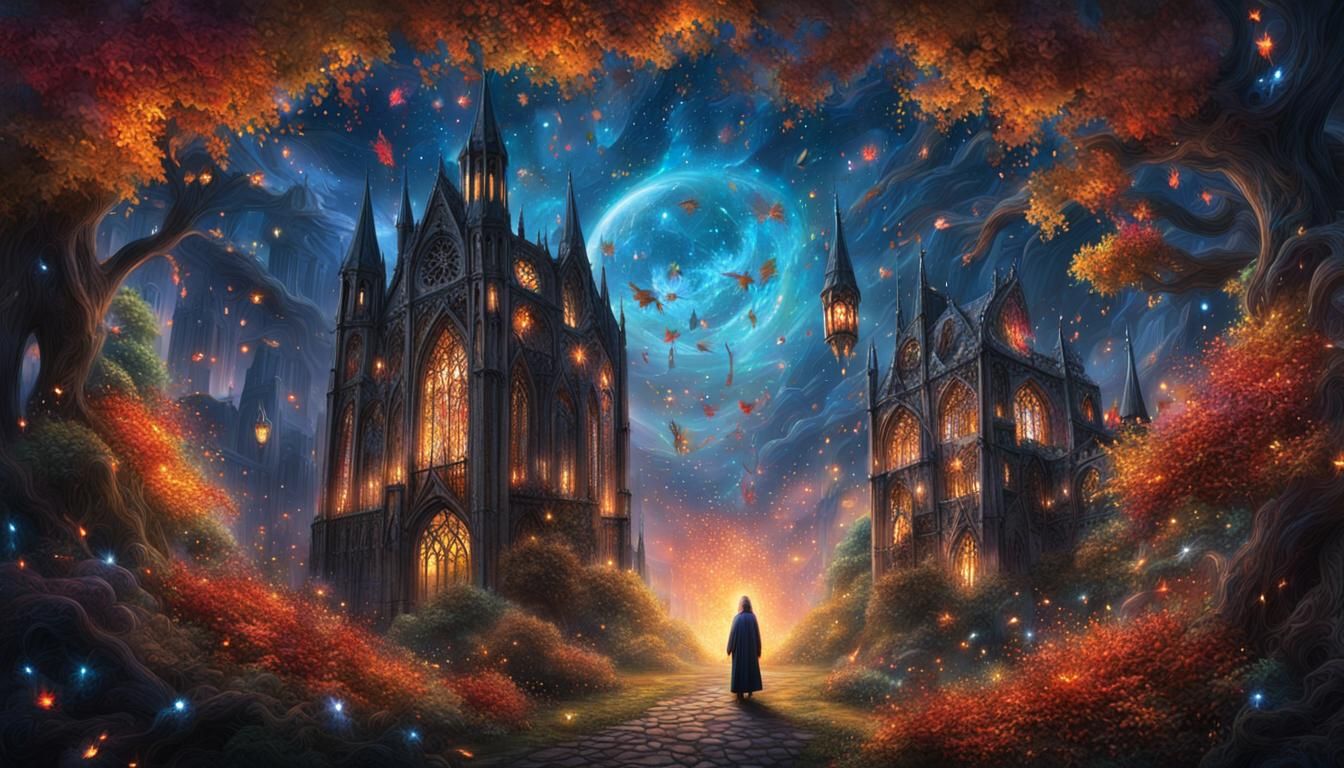 Mystical Gothic Mind Suspended in Twilight