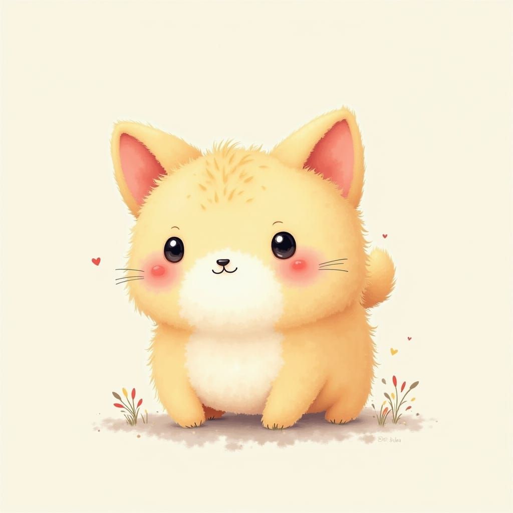 Kawaii Chibi Kitten Art