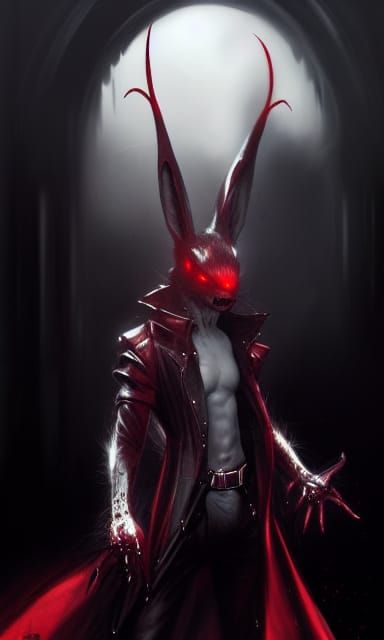 Vampire Bunny in Dark Fantasy Concept Art