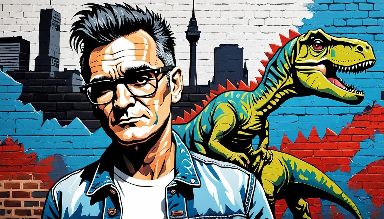 Morrissey in Manchester: Comic Book Art Portrait