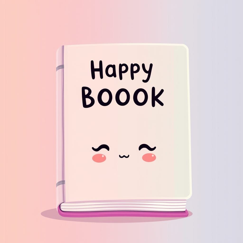 Whimsical Cartoon Book with Dreamy Pastel Colors