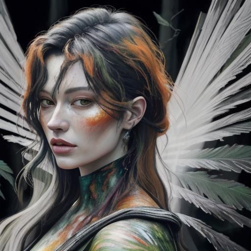 Eerie Forest Sunset: Impasto Oil Painting